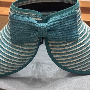 Elegant Teal and Cream Women's Hat